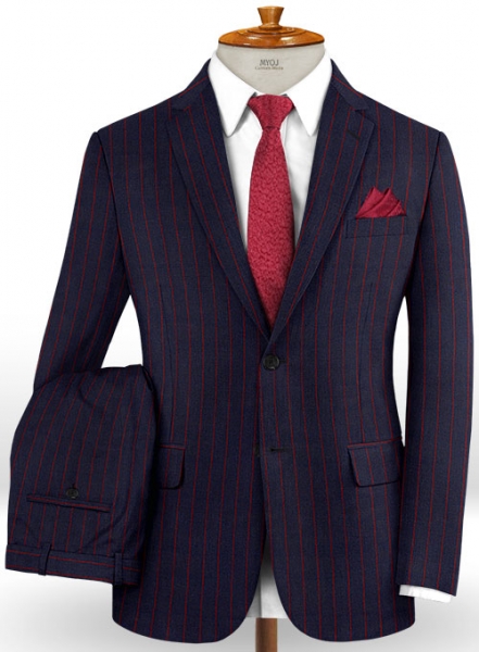 Jail Royal Blue Flannel Wool Suit