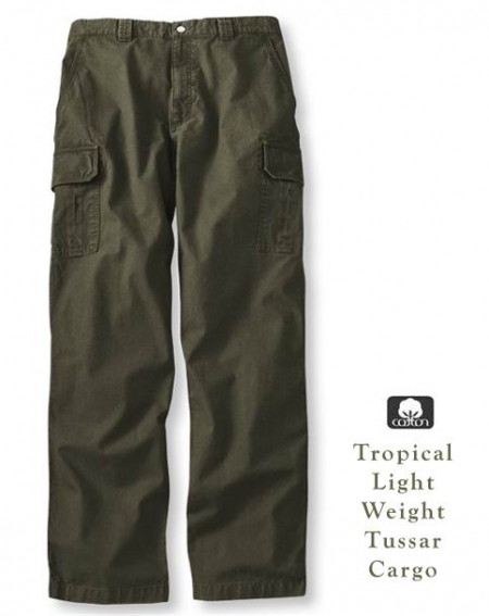 Tropical Light Weight Fine Tussar Cotton Cargo Pants