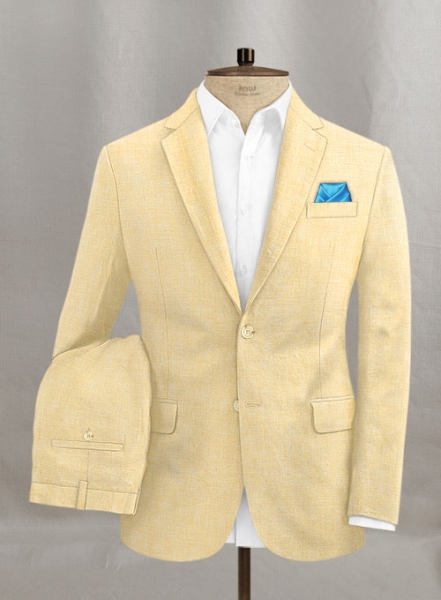 Italian Linen Daffodil Yellow Suit