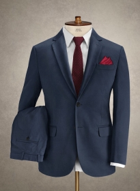 Caccioppoli Cotton Drill Deep Blue Suit