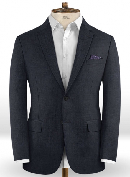 Sharkskin Blue Wool Suit