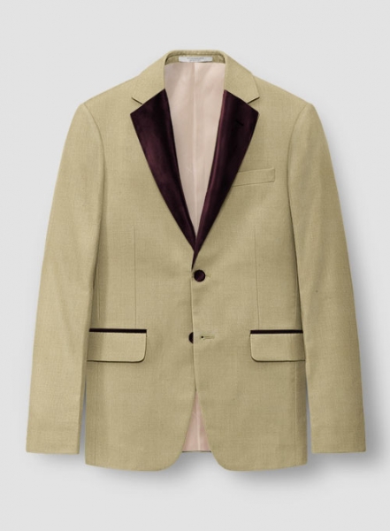 Napolean Sahara Khaki Wool Tuxedo Suit