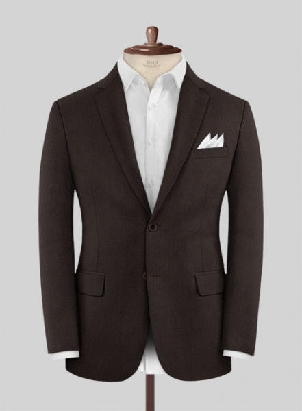 Napolean Brown Birdseye Wool Suit