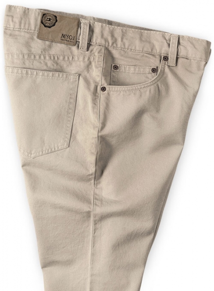 Beige Stretch Chino Jeans