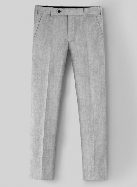 Scabal Worsted Light Gray Wool Suit