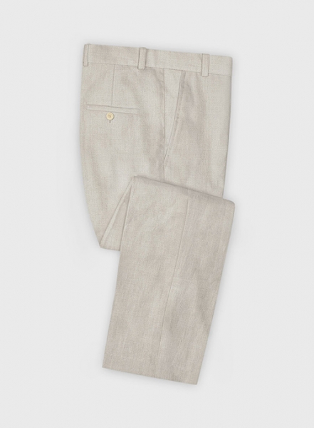 Pure Barn Beige Linen Pants