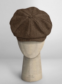 Vintage Glasgow Brown Tweed Newsboy Cap