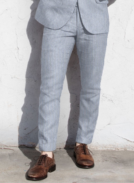 Solbiati Light Blue Seersucker Suit