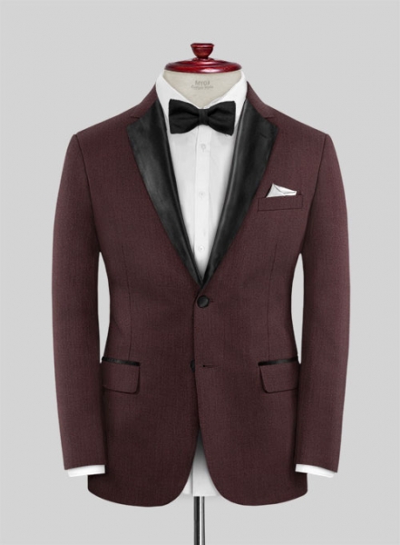 Napolean Wine Wool Tuxedo Jacket