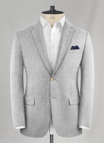 Reda Flannel Light Gray Wool Jacket