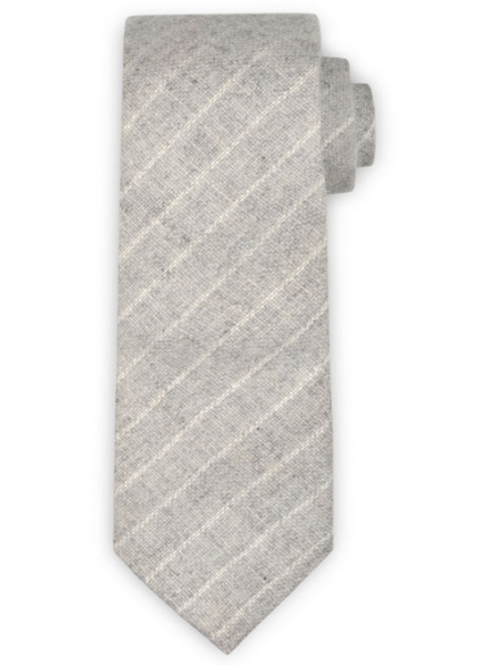 Tweed Tie - Stripe Light Gray