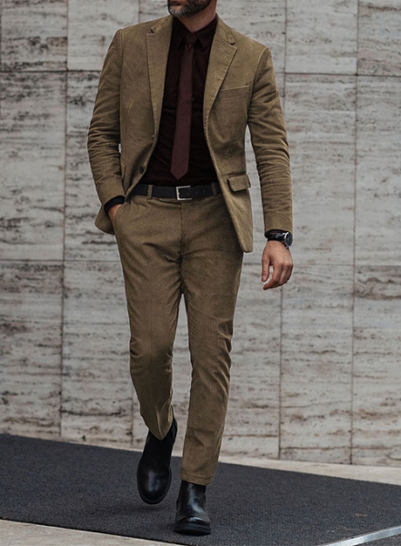 Dark Beige Corduroy Suit