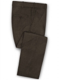 Napolean Sharkskin Dark Brown Wool Pants