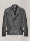 Thick Goat Gray Washed & Wax Leather Jacket #613