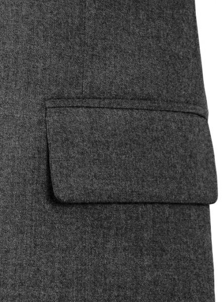 Charcoal Flannel Wool Suit