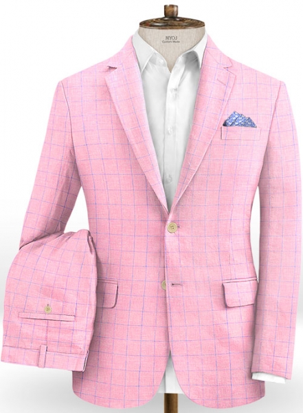 Italian Linen Pink Box Suit