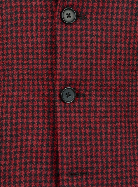 Big Houndstooth Red Tweed Suit