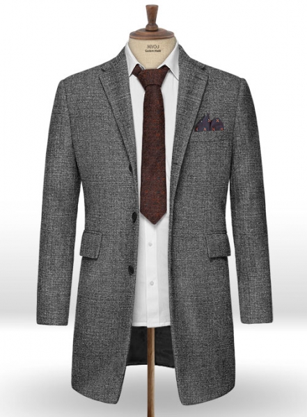 Vintage Glasgow Gray Tweed Overcoat