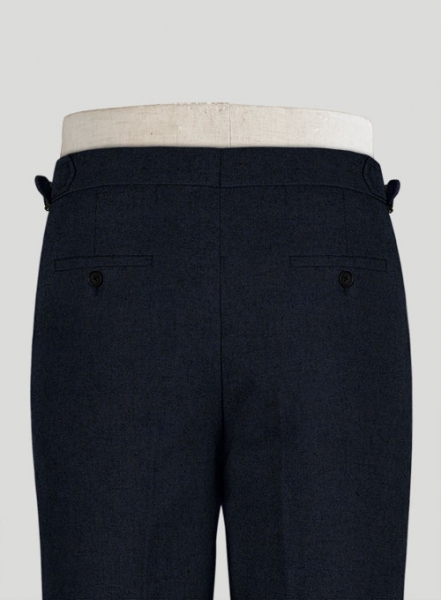 Light Weight Melange Dark Blue Highland Tweed Trousers