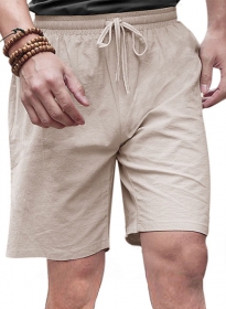 Pure Linen Drawstring Shorts