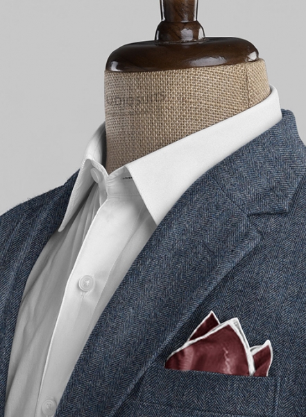 Vintage Herringbone Blue Tweed Suit