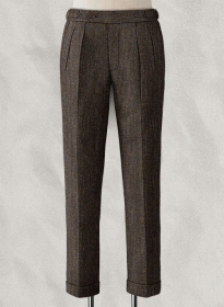 Haberdasher Brown Tweed Highland Tweed Trousers