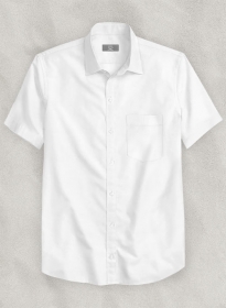 Italian Cotton White Shirt - Half Sleeves