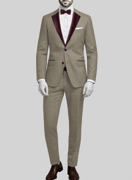 Napolean Infantary Khaki Wool Tuxedo Suit