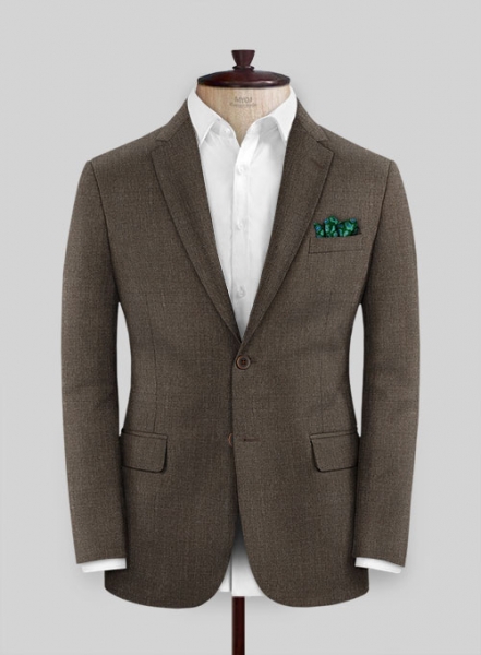 Reda Worsted Brown Pure Wool Suit