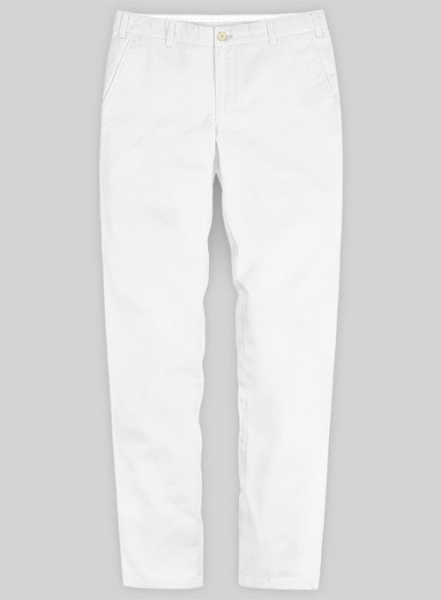 White Stretch Chino Pants