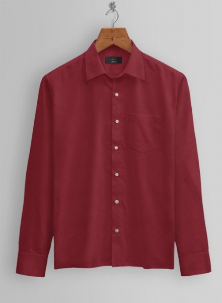 Giza Maroon Cotton Shirt- Full Sleeves