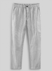 Easy Pants Gray Seersucker