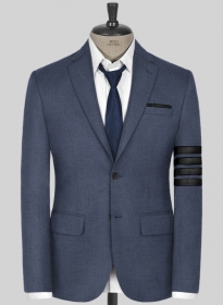 Napolean Slate Blue Wool Black Bar Jacket