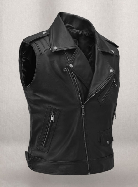 Leather Biker Vest # 318