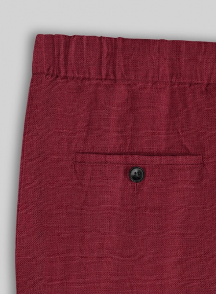 Easy Pants Moscow Maroon Pure Linen