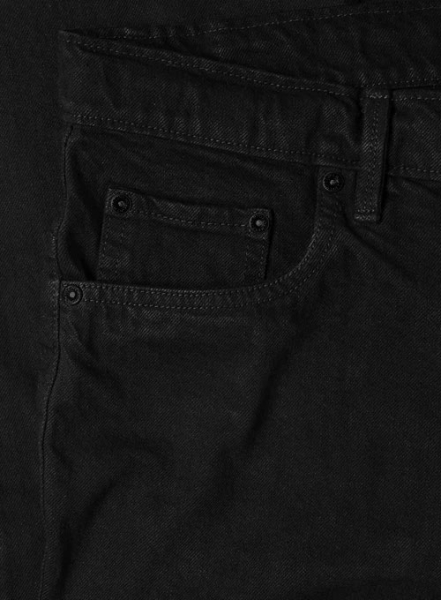 Stretch Jet Black Overdyed Jeans - 12oz Ring Denim