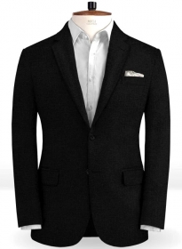 Pure Black Linen Jacket