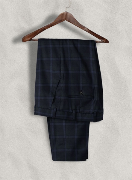 Reda Dark Blue Checks Wool Suit