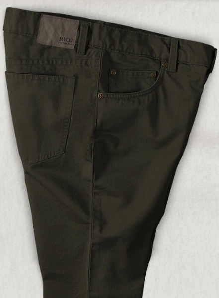 Dark Olive Green Chino Jeans