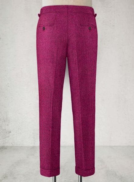 Melange Bubble Pink Highland Tweed Trousers