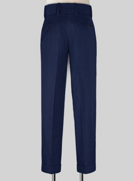 Napolean Bottle Blue Double Gurkha Wool Trousers