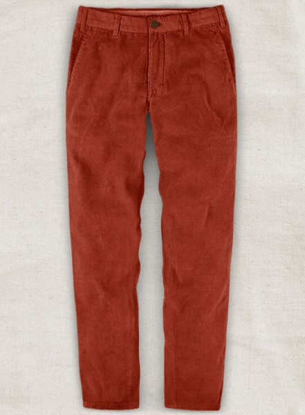 Burnt Sienna Corduroy Trousers