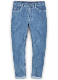 Indigo Corduroy Stretch Jeans - Light Blue