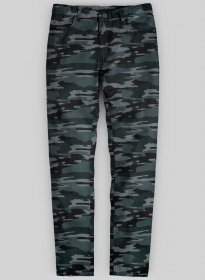 Blue Stretch Camo Jeans