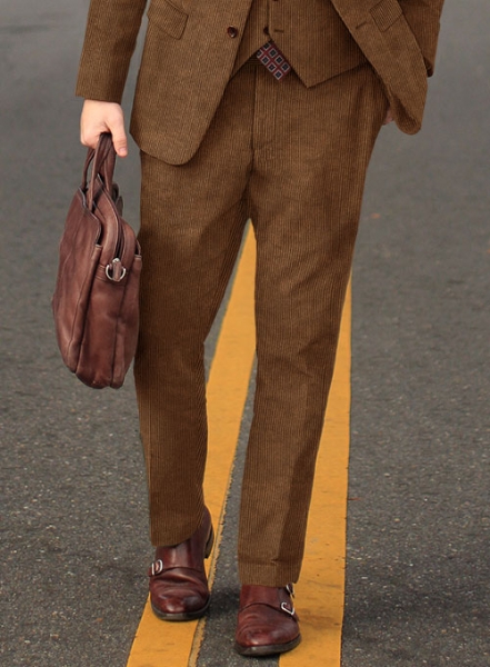 Rust Brown Thick Corduroy Pants