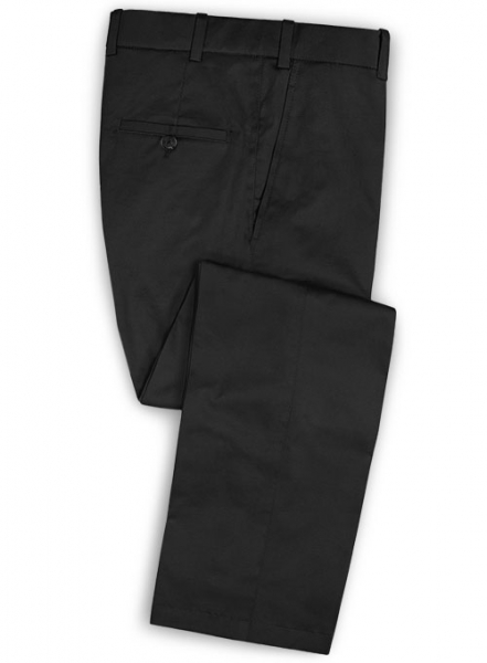 Black Feather Cotton Canvas Stretch Suit