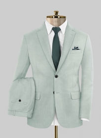 Scabal Pale Green Wool Suit