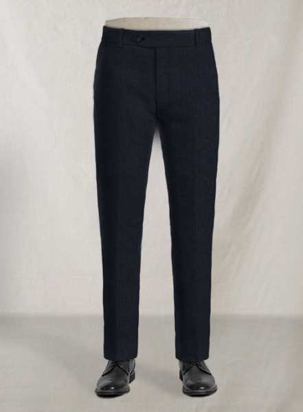 Solbiati Dark Blue Linen Pants