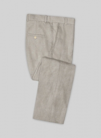 Ivy Beige Pure Linen Pants