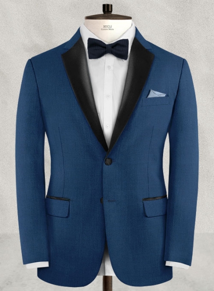 Napolean Casa Blue Wool Tuxedo Jacket